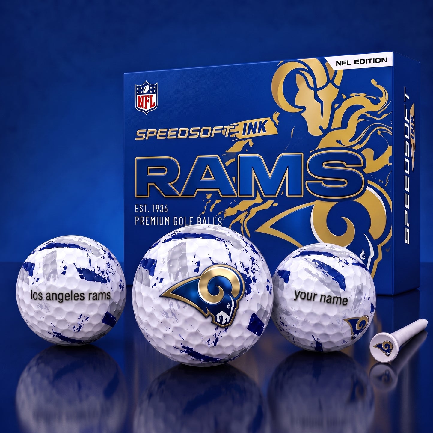 PREMIUM NFL x LAR EXCLUSIVE Speedsoft Ink Golf Balls Set Limited Editions V2
