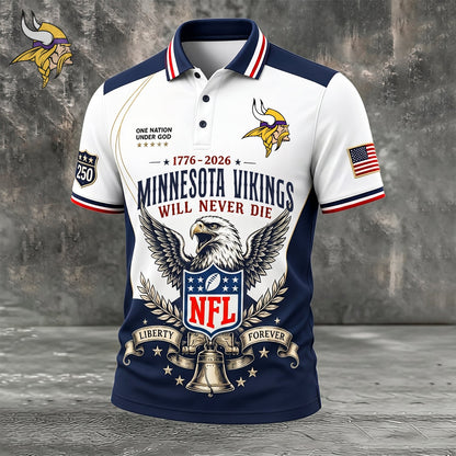 PREMIUM NFL x MIN EXCLUSIVE 250 Years Anniversary Of Freedom POLO SHIRT 290626