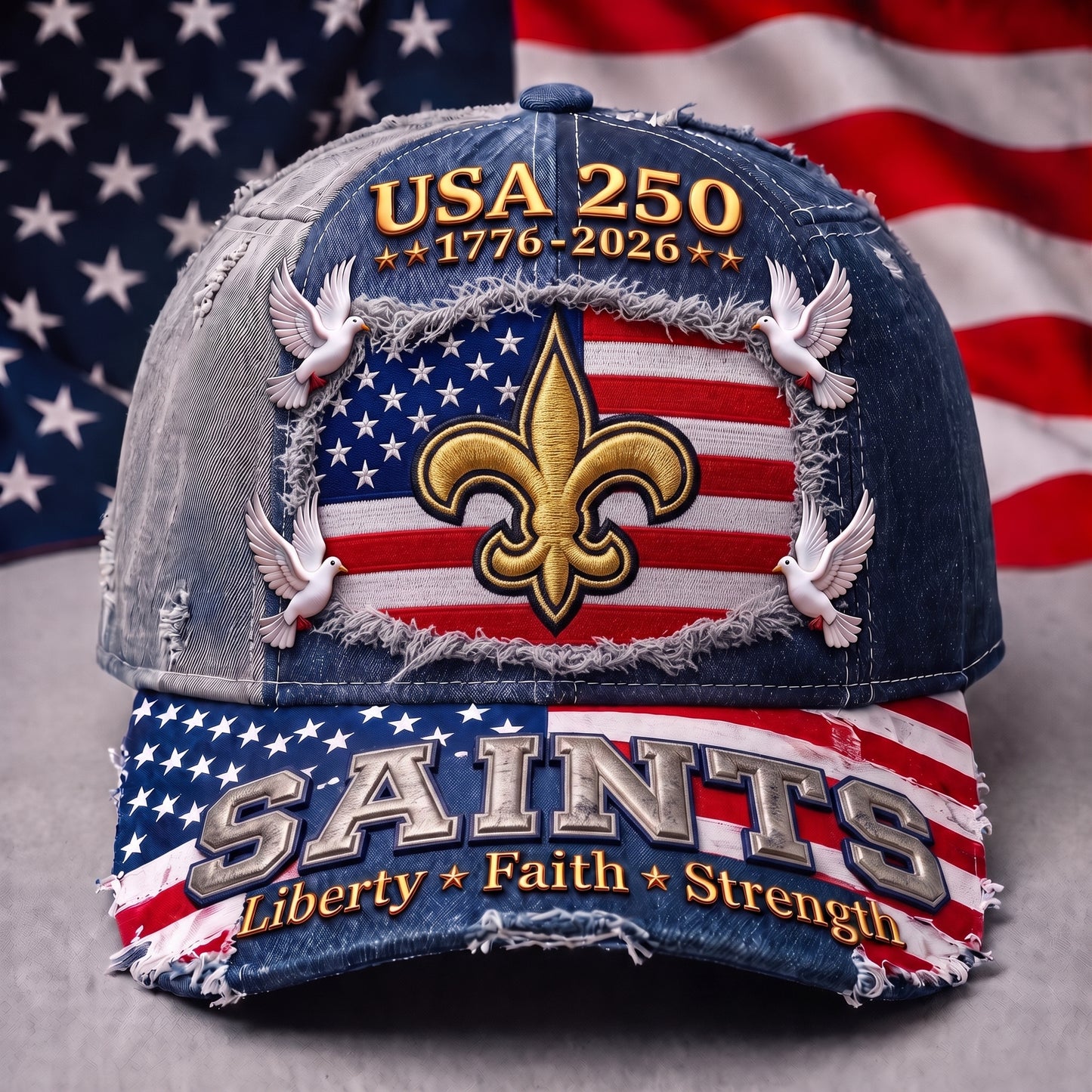 PREMIUM NFL x NOS 250 Years Anniversary Of Freedom Cap V5