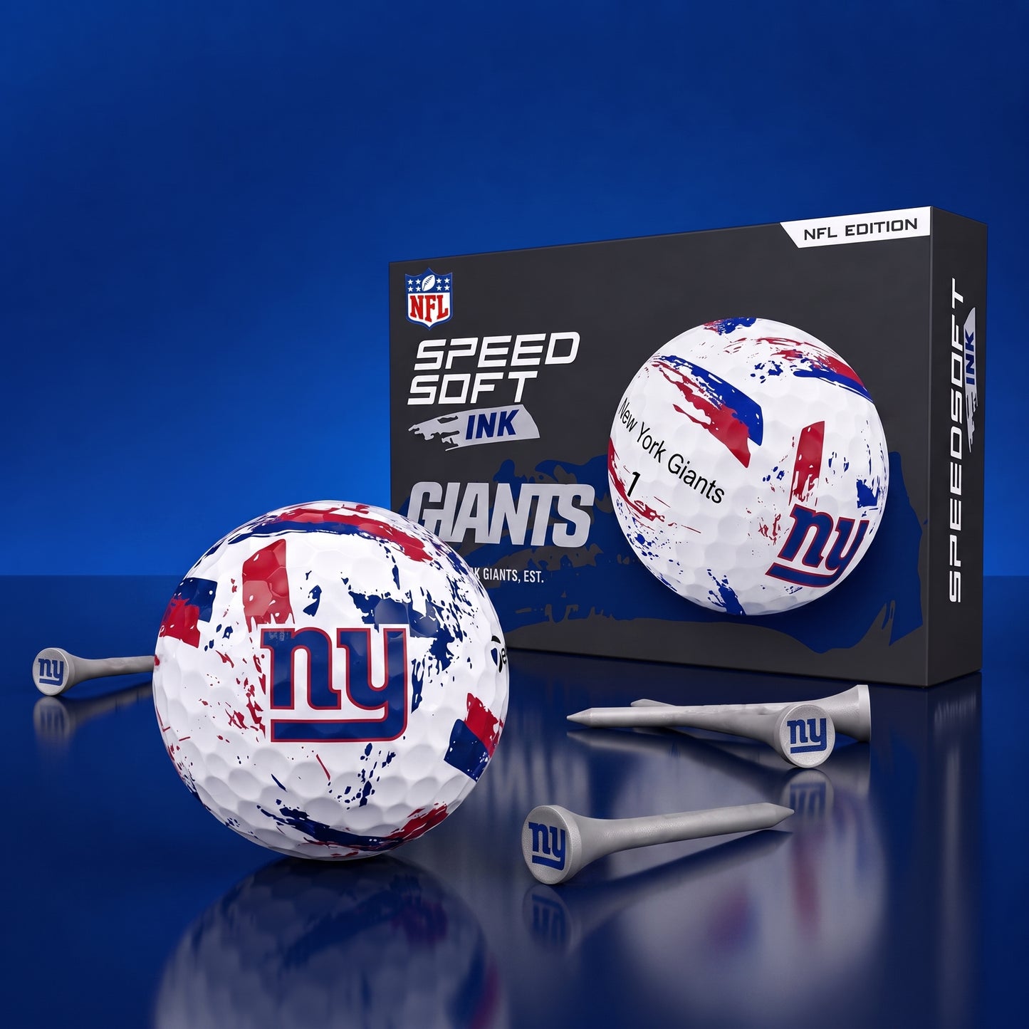 PREMIUM NFL x NYG EXCLUSIVE Speedsoft Ink Golf Balls Set Limited Editions
