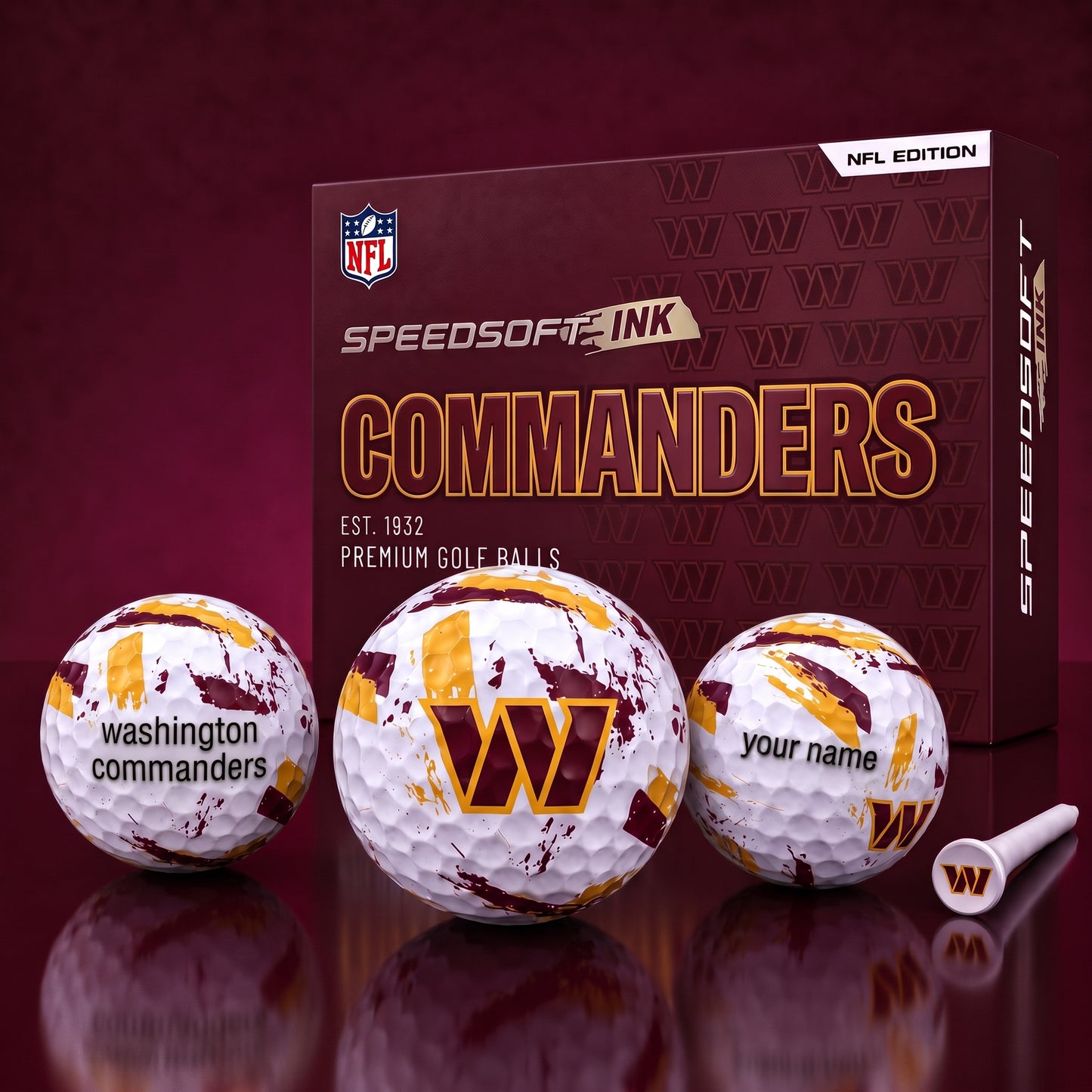 PREMIUM NFL x WC EXCLUSIVE Speedsoft Ink Golf Balls Set Limited Editions V2