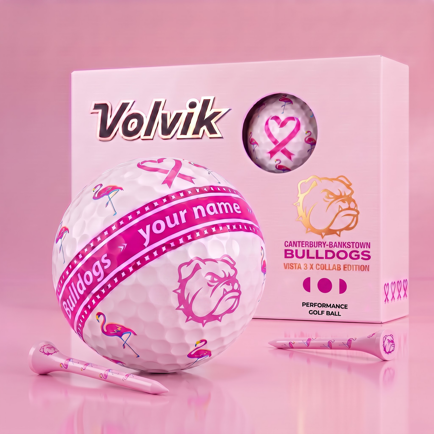 PREMIUM NRL X CBB EXCLUSIVE PERSONALIZED  VOLVIK GOLF BALL SET LIMITED EDTION