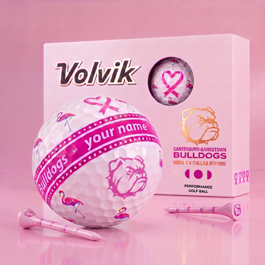 PREMIUM NRL X CBB EXCLUSIVE PERSONALIZED  VOLVIK GOLF BALL SET LIMITED EDTION