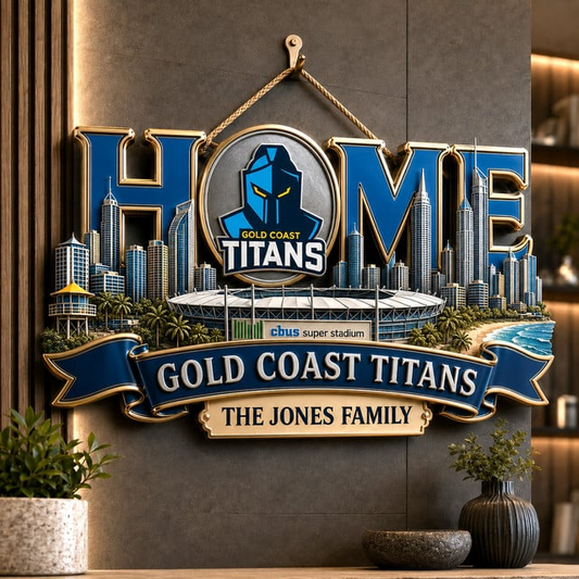 PREMIUM NRL X GCT EXCLUSIVE Club Pride Personalized Metal Wall Art Sign LIMITED EDITION