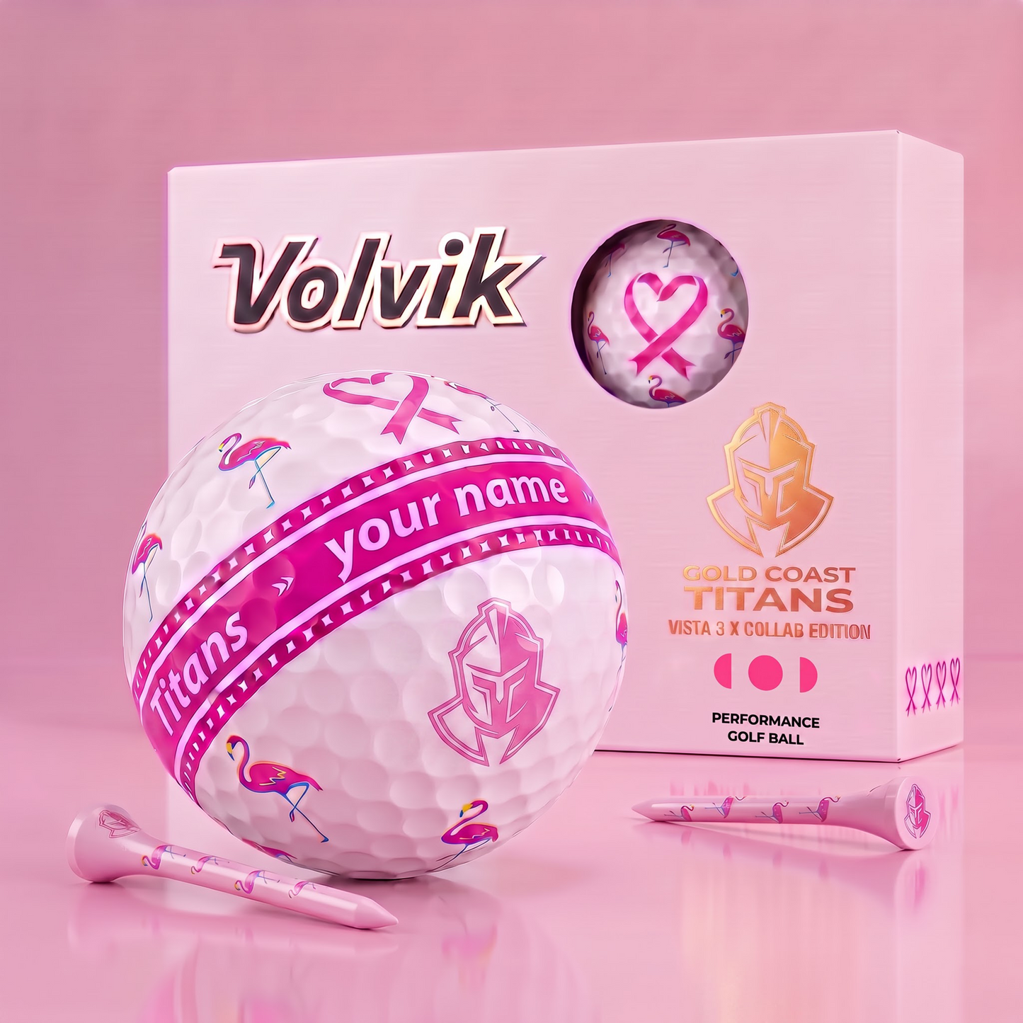 PREMIUM NRL X GCT EXCLUSIVE PERSONALIZED  VOLVIK GOLF BALL SET LIMITED EDTION