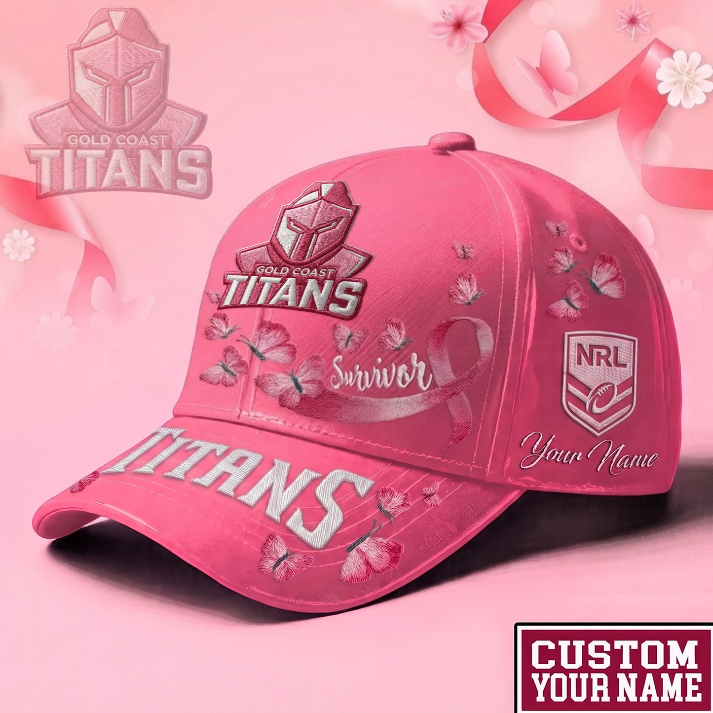 PREMIUM NRL X GCT Exclusive Breast Cancer SURVIOR CAP V1