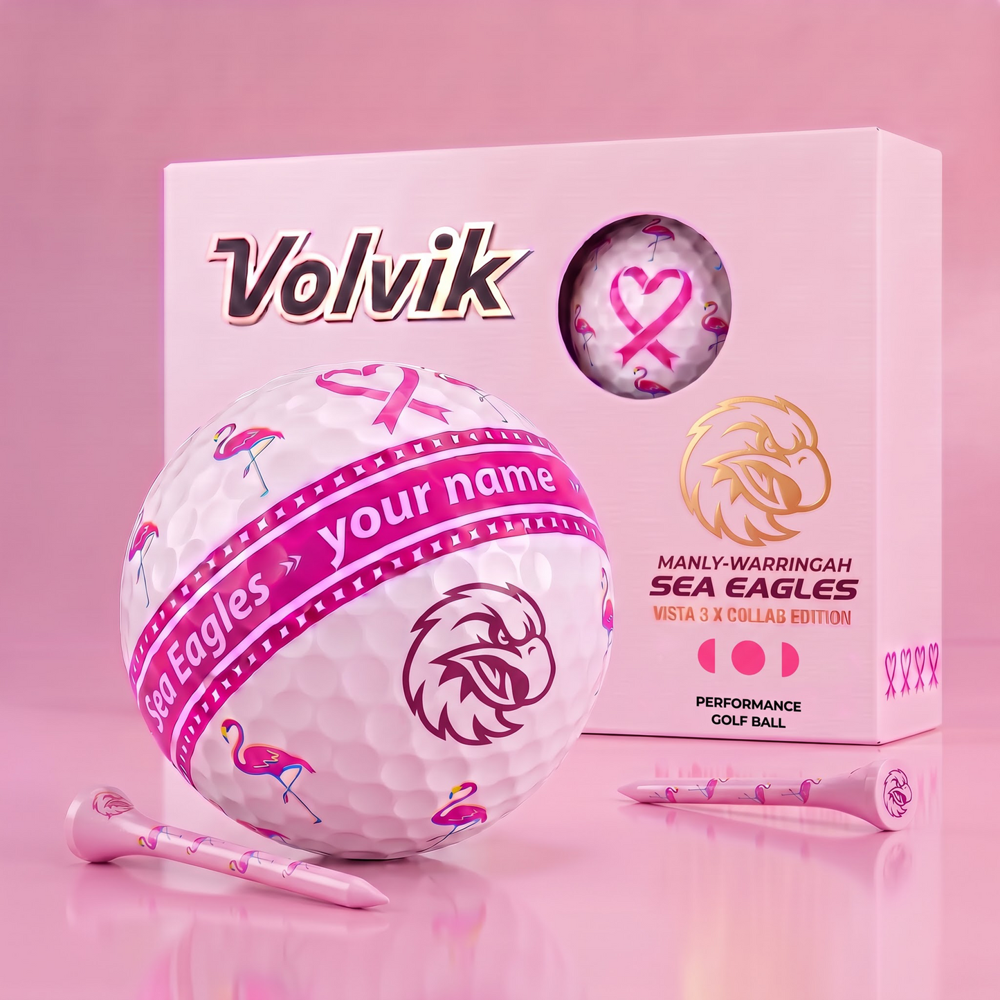 PREMIUM NRL X MWSE EXCLUSIVE PERSONALIZED  VOLVIK GOLF BALL SET LIMITED EDTION