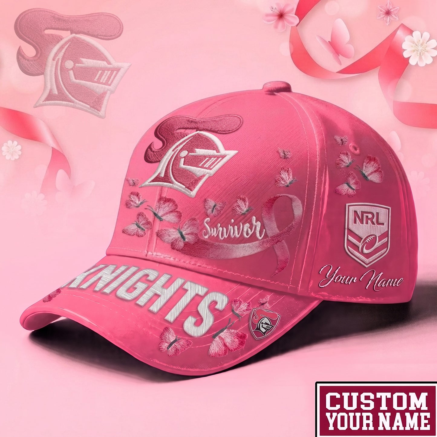 PREMIUM NRL X NK Exclusive Breast Cancer SURVIOR CAP V1