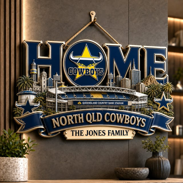 PREMIUM NRL X NQC EXCLUSIVE Club Pride Personalized Metal Wall Art Sign LIMITED EDITION