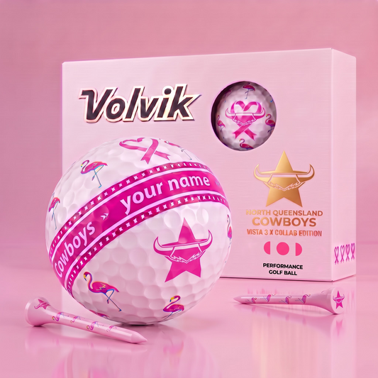 PREMIUM NRL X NQC EXCLUSIVE PERSONALIZED  VOLVIK GOLF BALL SET LIMITED EDTION