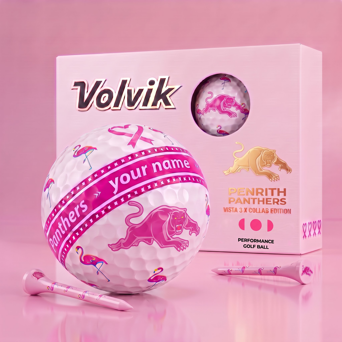 PREMIUM NRL X PP EXCLUSIVE PERSONALIZED  VOLVIK GOLF BALL SET LIMITED EDTION