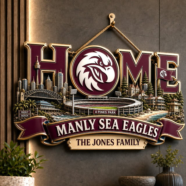 PREMIUM NRL X SE EXCLUSIVE Club Pride Personalized Metal Wall Art Sign LIMITED EDITION