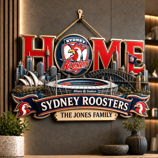 PREMIUM NRL X SR EXCLUSIVE Club Pride Personalized Metal Wall Art Sign LIMITED EDITION