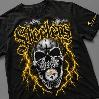 PS Premium NFL Premium Skull Lightning Graphic T-Shirt