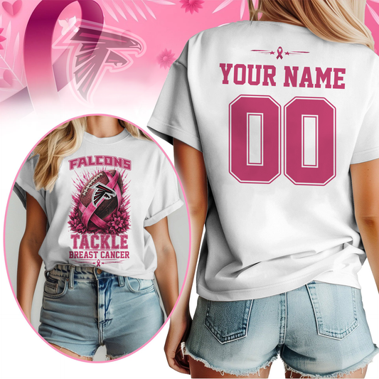 Personalized AF x NFL Premium Tackle Breast Cancer Shirt