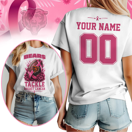 Personalized CHI x NFL Premium Tackle Breast Cancer Shirt