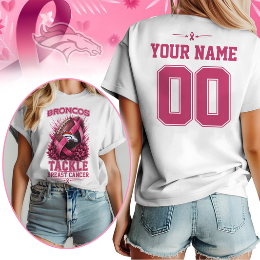 Personalized DB x NFL Premium Tackle Breast Cancer Shirt