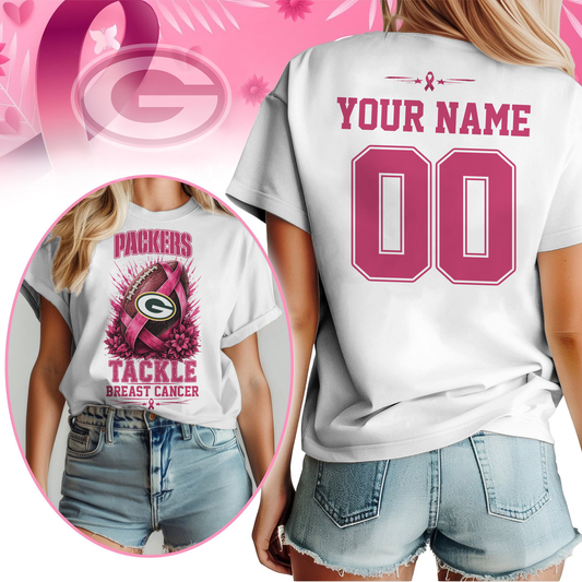 Personalized GBP x NFL Premium Tackle Breast Cancer Shirt