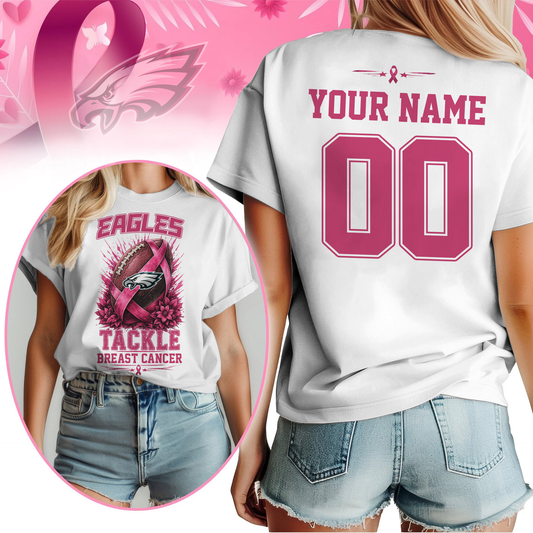 Personalized PE x NFL Premium Tackle Breast Cancer Shirt