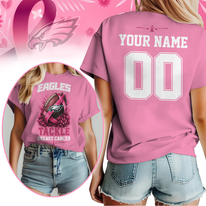 Personalized PE x NFL Premium Tackle Breast Cancer Shirt