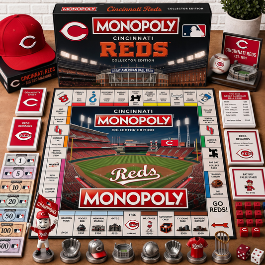 Premium MLB CIN Monopoly Collector’s Edition Board Game NMD 080826 TTV