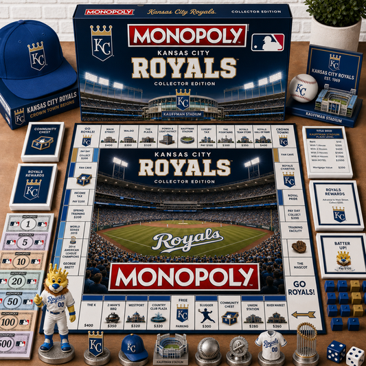 Premium MLB KC Monopoly Collector’s Edition Board Game NMD 080826 TTV
