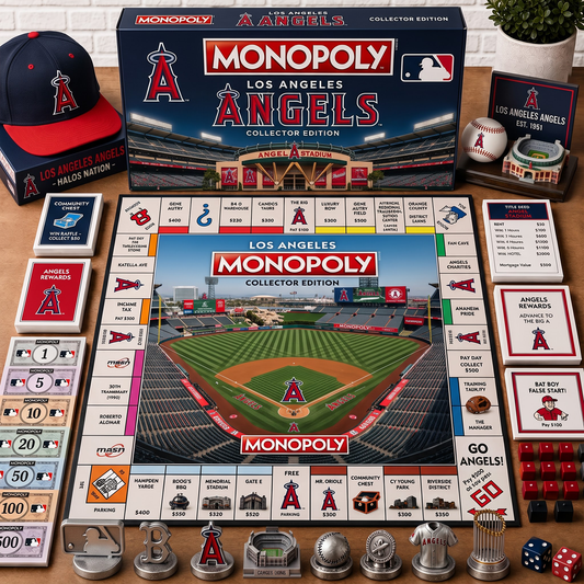 Premium MLB LAA Monopoly Collector’s Edition Board Game NMD 080826 TTV