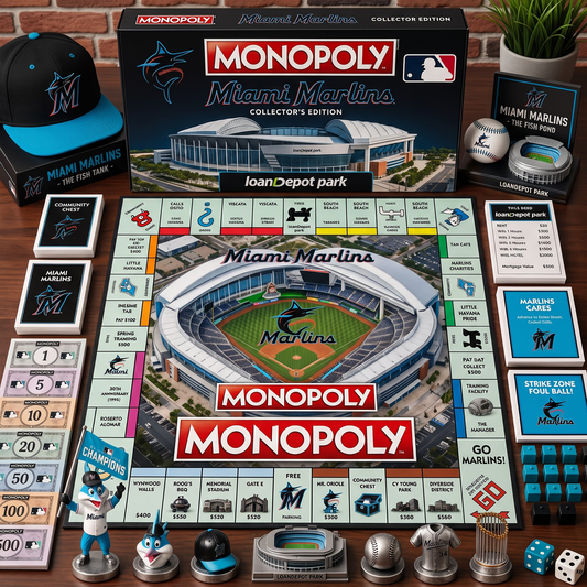 Premium MLB MIA Monopoly Collector’s Edition Board Game NMD 080826 TTV