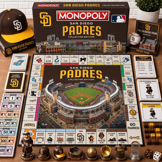 Premium MLB SD Monopoly Collector’s Edition Board Game NMD 080826 TTV