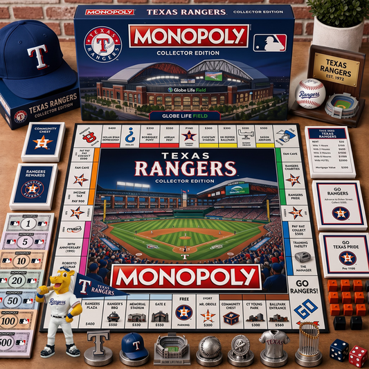 Premium MLB TEX Monopoly Collector’s Edition Board Game NMD 080826 TTV