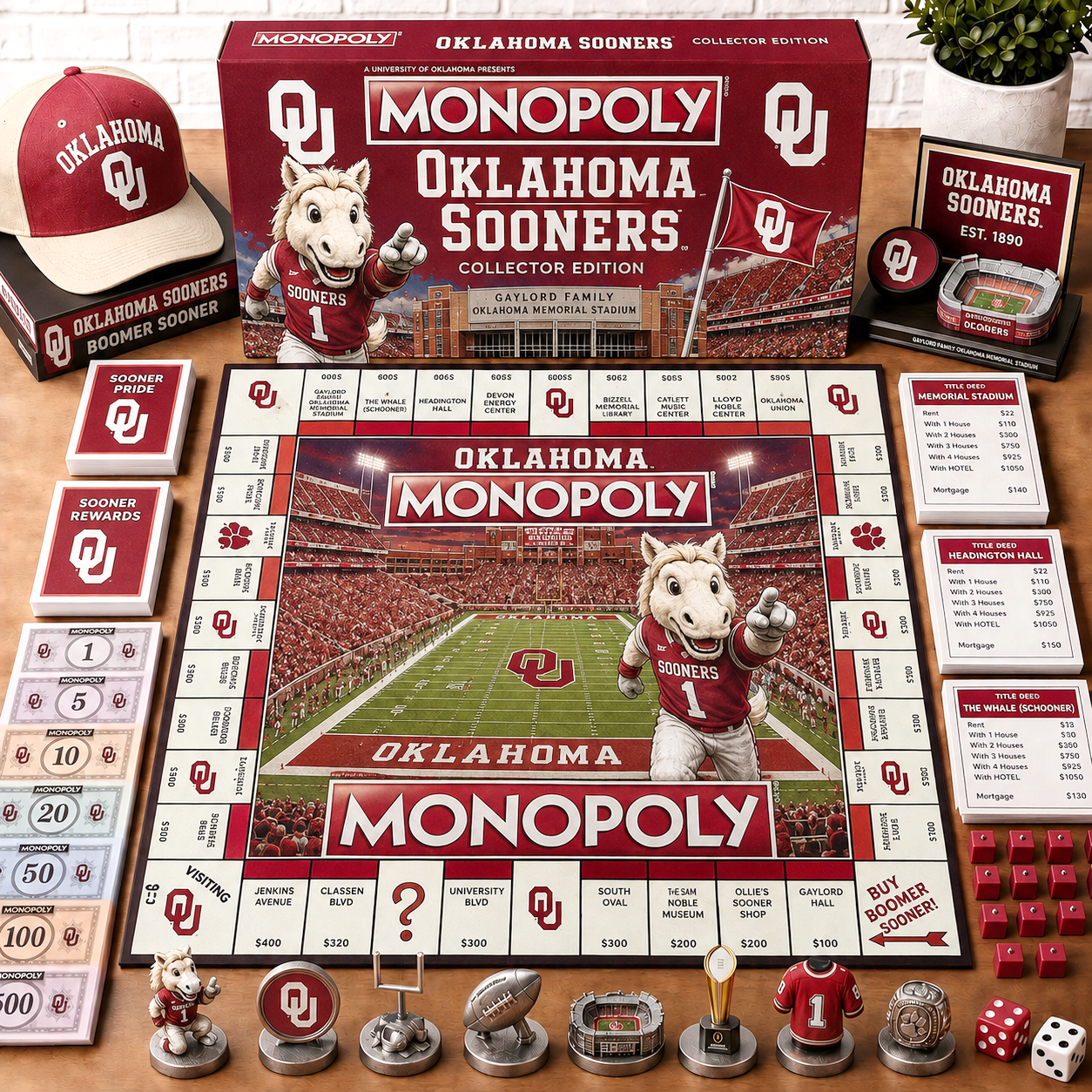Premium NCAA OSN Monopoly Collector’s Edition Board Game NMD CTKT
