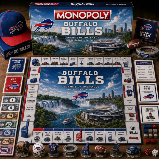 Premium NFL BUF Legacy Monopoly Collector’s Edition Board Game V2