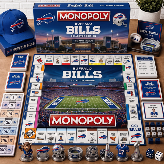 Premium NFL BUF Monopoly Collector Edition Board Game
