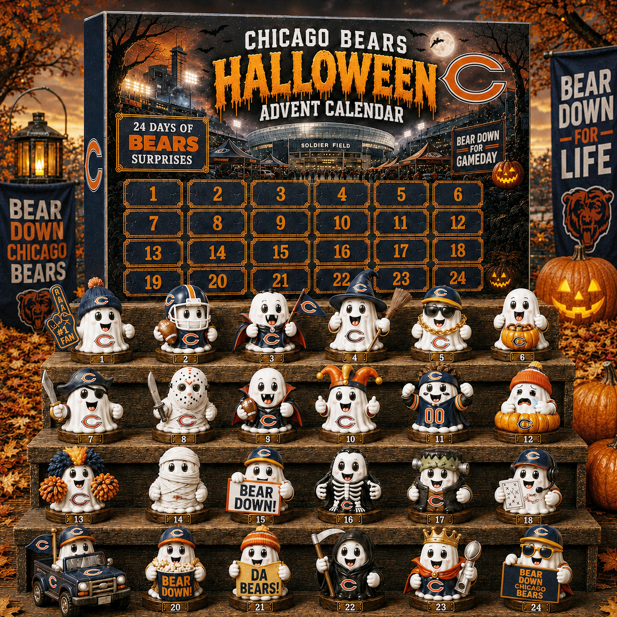 Premium NFL CHI Halloween Advent Calendar 2026