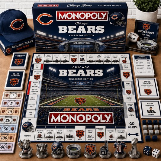 Premium NFL CHI Monopoly Collector Edition Board Game
