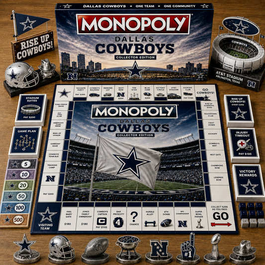 Premium NFL DC Game Night Monopoly Collector’s Edition Board Game V5