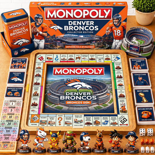 Premium NFL DEN  Nest Monopoly Collector’s Edition Board Game V4