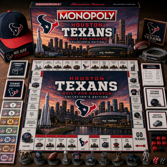 Premium NFL HOU Legacy Monopoly Collector’s Edition Board Game V2