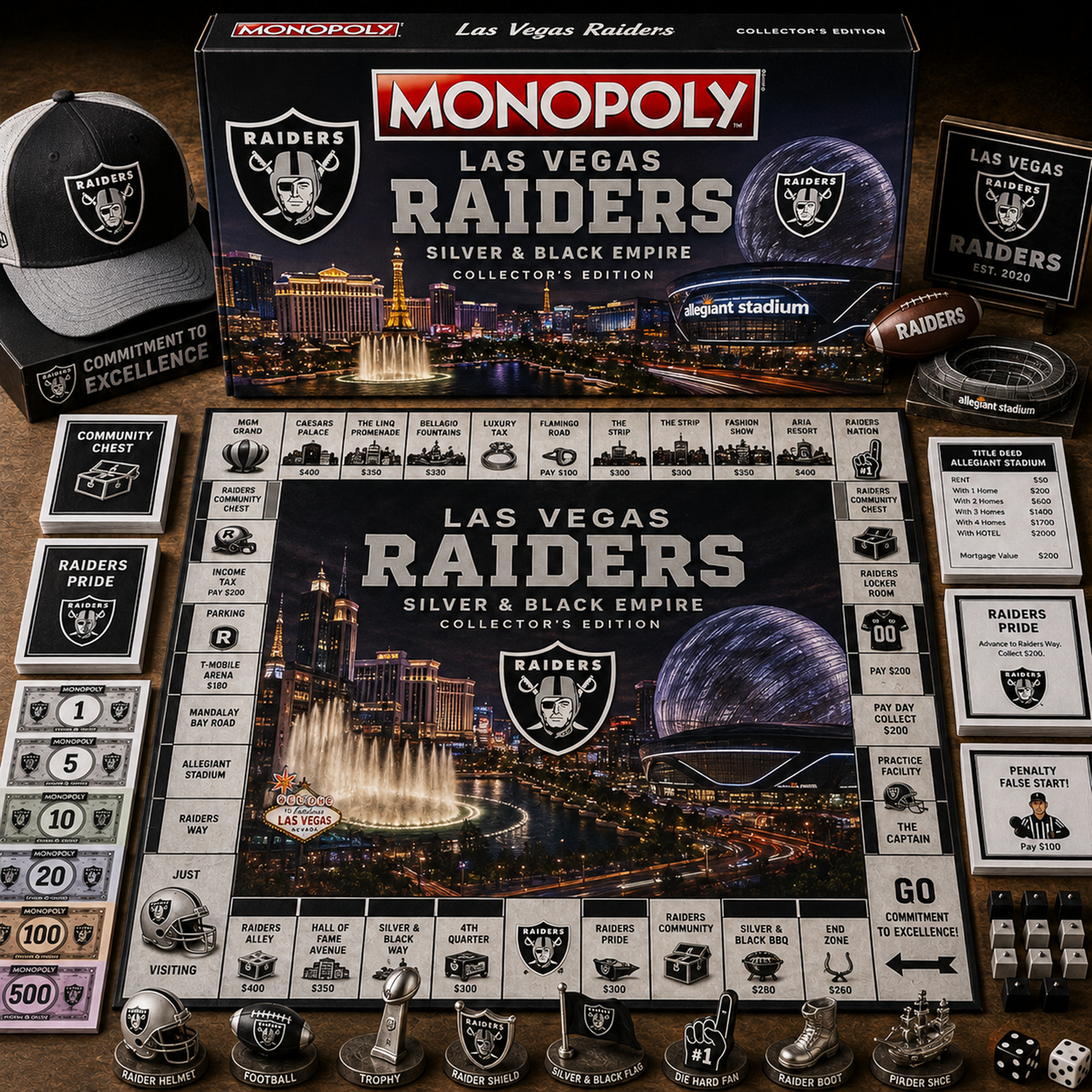 Premium NFL LV Legacy Monopoly Collector’s Edition Board Game V2
