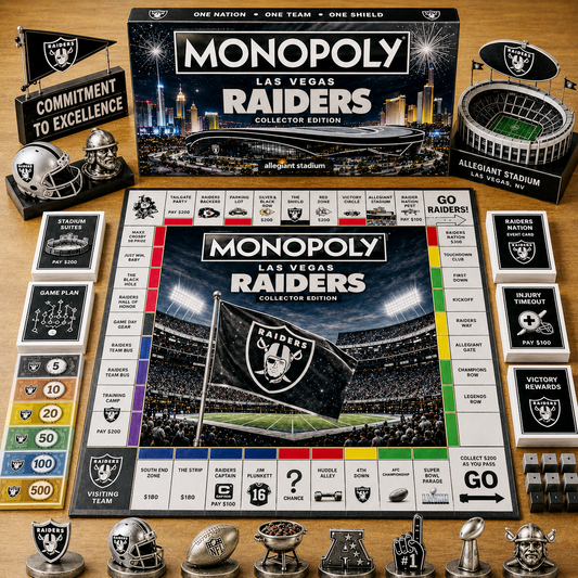 Premium NFL LVR Game Night Monopoly Collector’s Edition Board Game V5