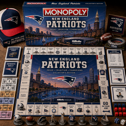 Premium NFL NE Legacy Monopoly Collector’s Edition Board Game V2