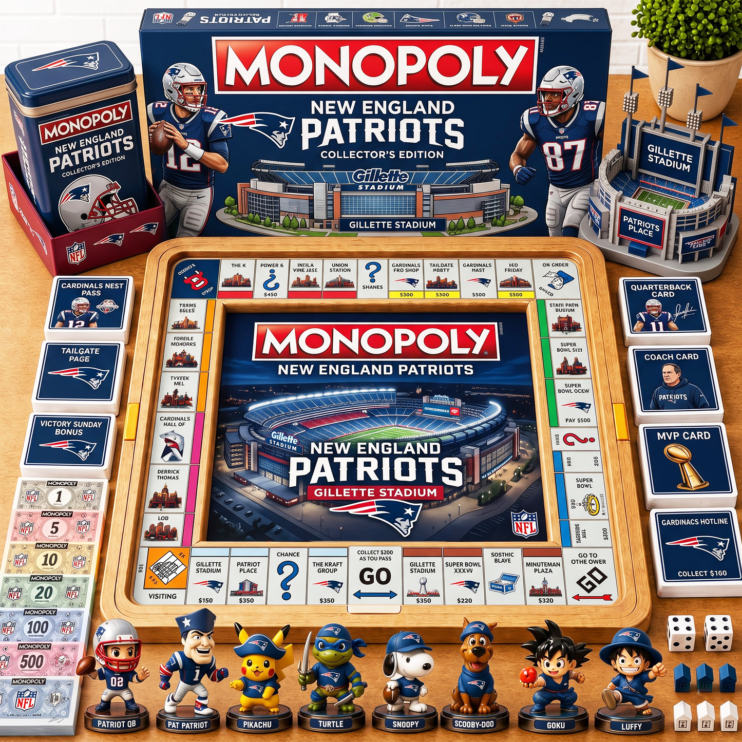 Premium NFL NE  Nest Monopoly Collector’s Edition Board Game V4