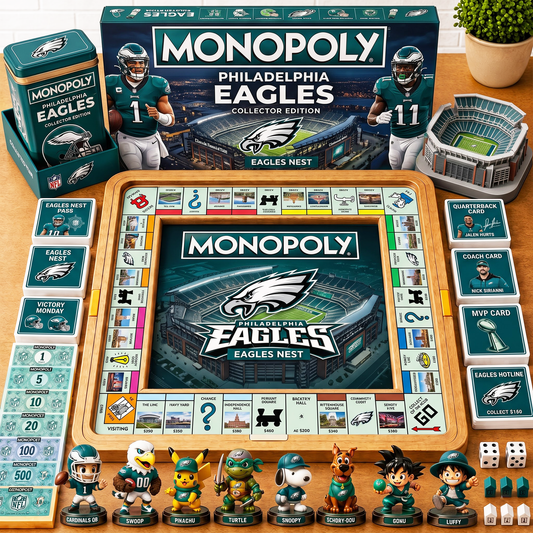 Premium NFL PHI Nest Monopoly Collector’s Edition Board Game V4