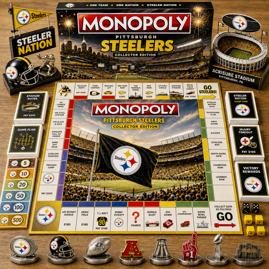 Premium NFL PS Game Night Monopoly Collector’s Edition Board Game V5