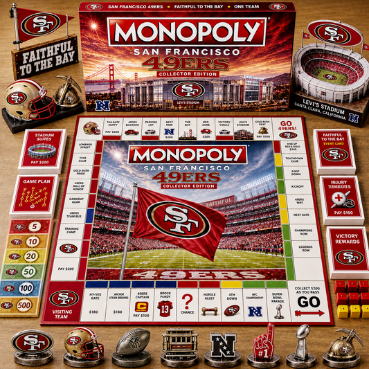Premium NFL SF49 Game Night Monopoly Collector’s Edition Board Game V5