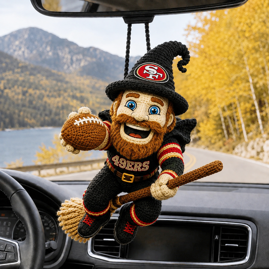 Premium NFL SF49 Halloween Mascot Car Ornament