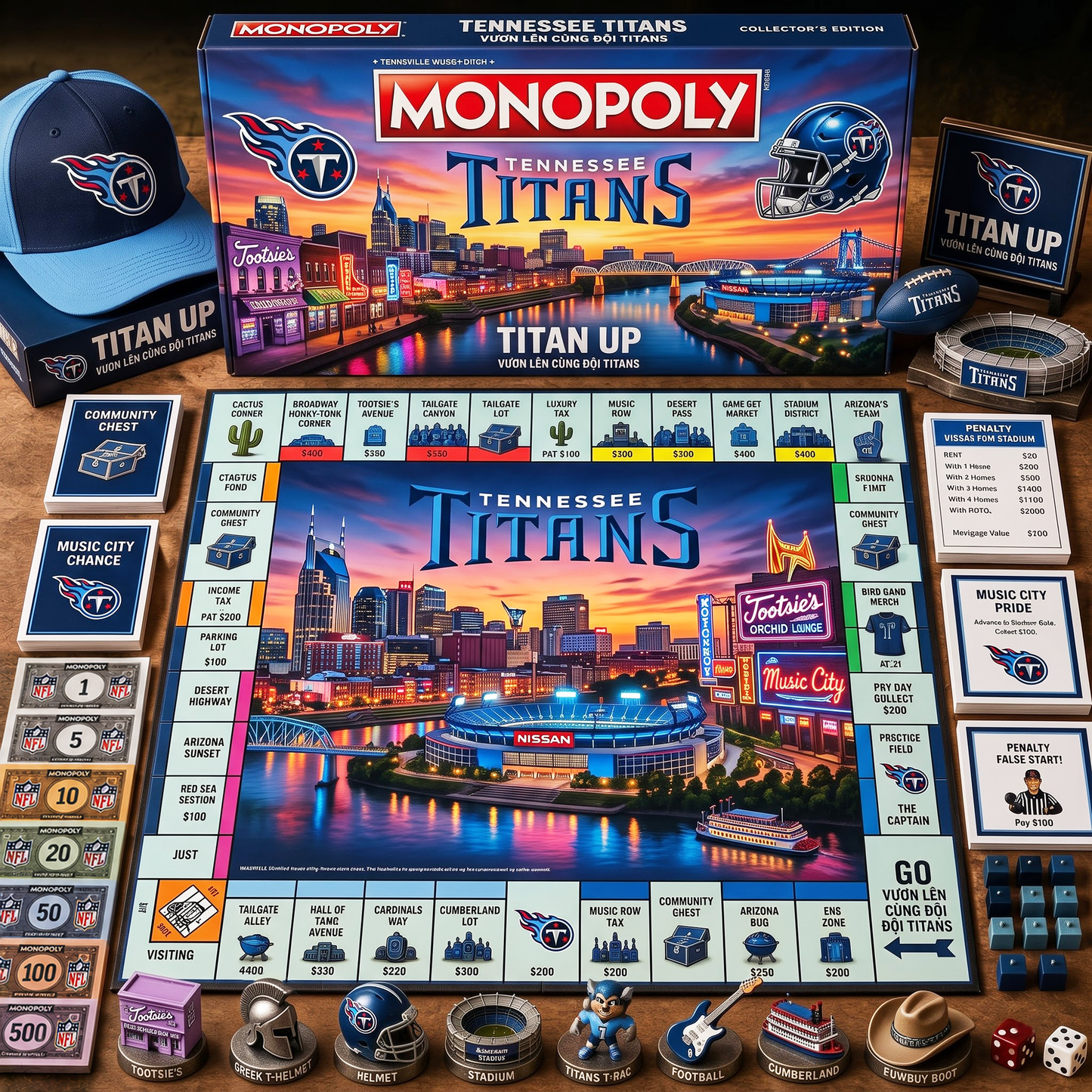 Premium NFL TEN Legacy Monopoly Collector’s Edition Board Game V2
