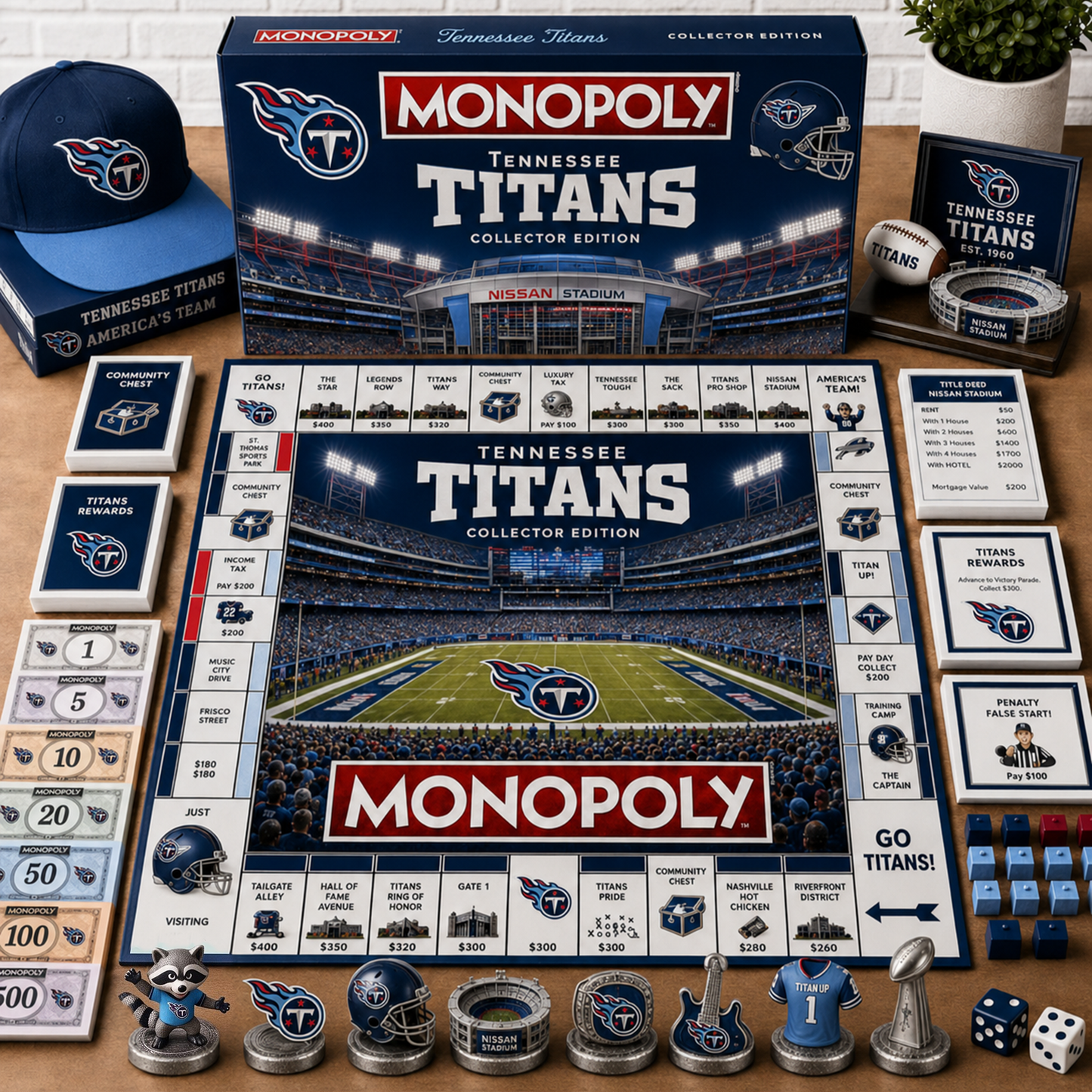Premium NFL TEN Monopoly Collector Edition Board Game