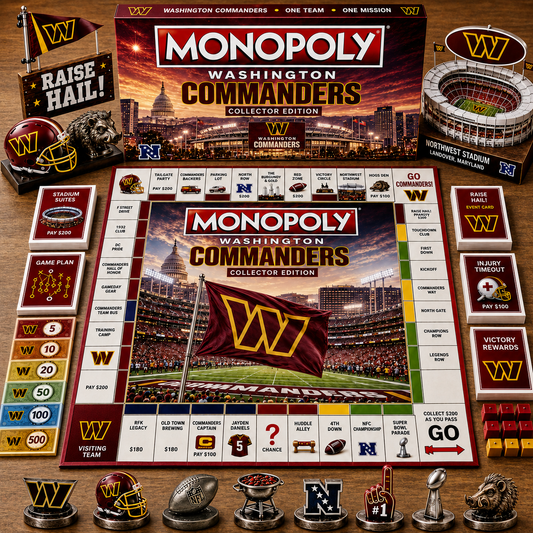 Premium NFL WC Game Night Monopoly Collector’s Edition Board Game V5
