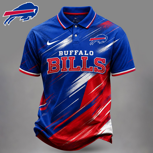 Premium NFL X BUF EXCLUSIVE Bold Stripe Polo Shirt